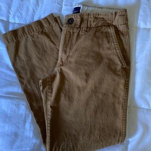 American Eagle flat front dark khakis 32/32